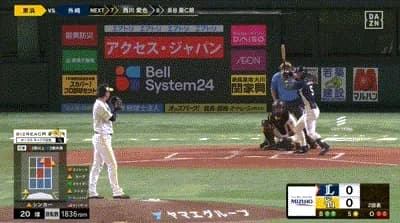 【ソフトバンク対西武15回戦】西武・外崎、ソフトバンク・東浜から第3号先制ソロホームラン!!!!!!!!!!!!