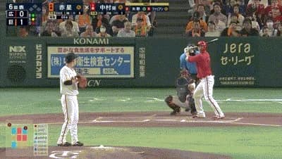 【巨人対広島15回戦】広島・中村奨成、巨人・赤星から第4号同点ソロホームラン!広島は41イニングぶりの得点!巨人は東京ドームで54イニングぶりの失点