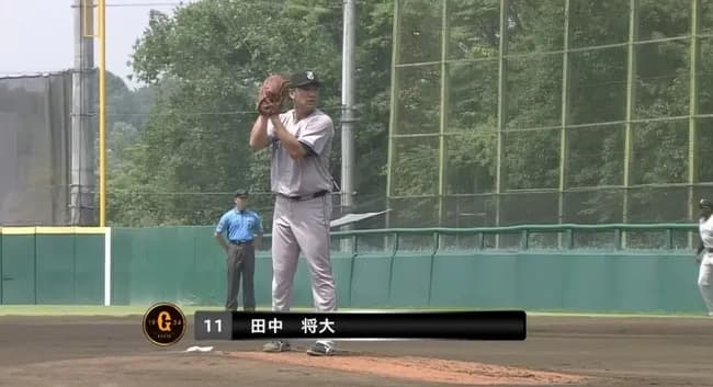 田中将大さん、2軍戦に登板中!
