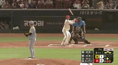 【広島対阪神15回戦】広島が6回裏に逆転!2アウト満塁から押し出し死球で同点!続く秋山が勝ち越し2点タイムリー!!!!!