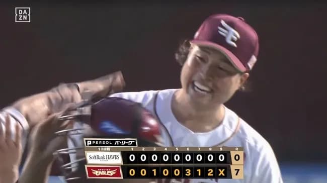 【楽天対ソフトバンク13回戦】楽天6年目の滝中瞭太プロ初完投&初完封!今季チームでは4月の古謝以来2人目の完投!