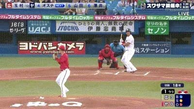 【ヤクルト対広島12回戦】ヤクルト・オスナ、広島・玉村から第5号同点3ランホームラン!!!!!!!!!!!!!!!!!!!