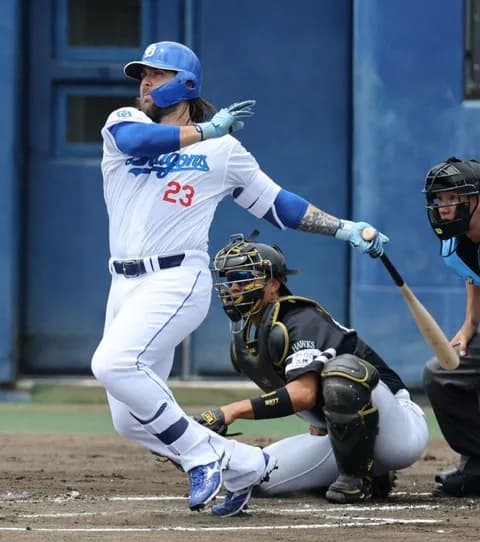 【ファーム】中日新助っ人チェイビス、来日2戦目で2安打1打点の活躍!