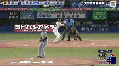 【ヤクルト対阪神14回戦】ヤクルト、土壇場9回裏1アウト一二塁から代打・宮本丈のタイムリーで同点に追いつく!!!!!!!!