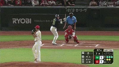 【広島対ヤクルト14回戦】ヤクルト・村上、広島・森から第6号勝ち越しソロホームラン!!!!!!!!!!!!!!