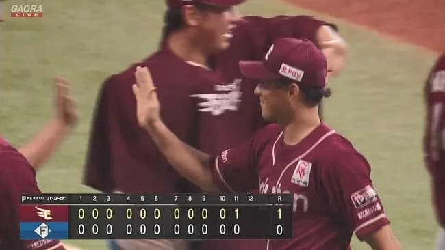 【日本ハム対楽天23回戦】楽天が1-0で日本ハムとの延長戦を制す!延長11回に中島大輔が第6号決勝弾!日本ハムは完封負けで痛恨2連敗