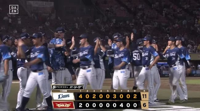 【楽天対西武19回戦】西武が11-6で楽天に連勝!4位・楽天と1・5ゲーム差に!山村嘉崇が2号3ラン!與座が5回5安打2失点で6勝目!楽天は先発早川隆久が3回途中6失点