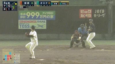 【巨人対ヤクルト22回戦】ヤクルト・オスナ、巨人・宮原から第11号2ランホームラン!ヤクルトが12得点目!!!!!!!!!!!!!!!!!