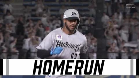 アセベド、通算4打席目でプロ初ホームランきたぁぁぁ!!ロッテ完封阻止!