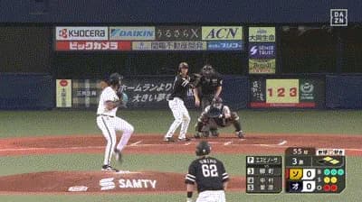 【オリックス対ソフトバンク20回戦】ソフトバンク、3回表2アウト一二塁から柳町のタイムリーで先制!!!!!!!!!!