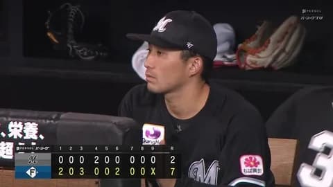 9月21日 日本ハム7-2ロッテ 先発小島が6回途中7失点…打線も池田・佐藤の連打で一矢報いるも及ばず敗戦