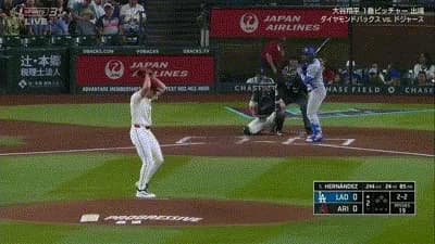 大谷翔平に援護点!2回表にテオスカー・ヘルナンデスが第25号先制ソロホームラン!!!!!!!!!!!!!!!!!!