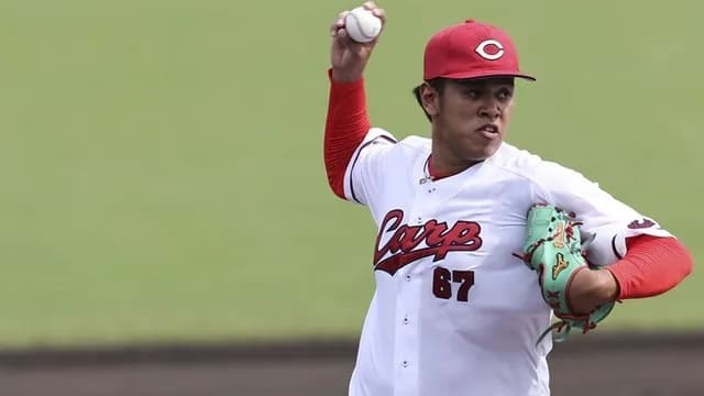 カープ菊地ハルン「160キロを投げたい」現在140キロ台も球威と角度で押し切るピッチング!目標は大谷翔平