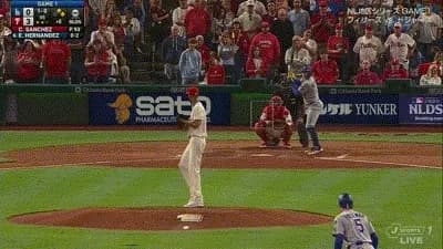 ドジャース、6回表2アウト一二塁からキケ・ヘルナンデスの2点タイムリーツーベースで1点差に詰め寄る!!!!!!!!!!!!