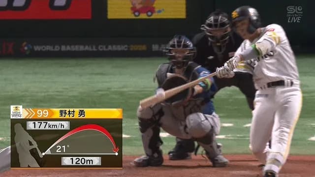 【パCS】 野村勇、田中正義のど真ん中を先制ホームラン!