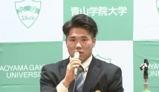 DeNAドラ1小田康一郎内野手が記者会見「新人王、そして首位打者、三冠王を総なめできるような打者になりたい」