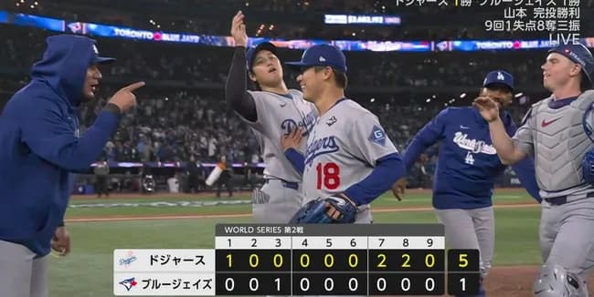 山本由伸、2登板連続完投勝利の快挙!9回1失点無四球8K 最後は20打者連続アウト 大谷翔平は1安打1得点