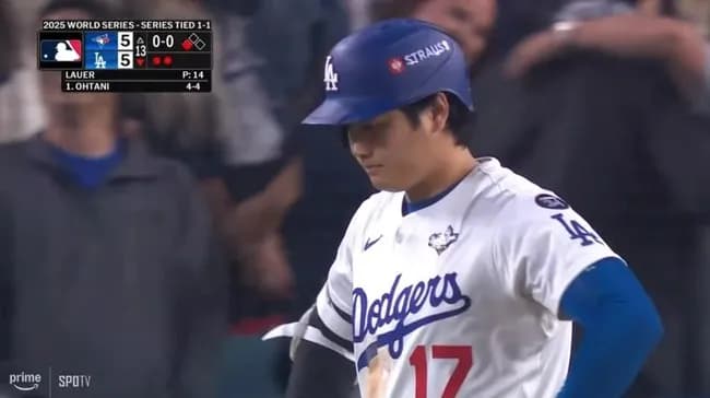 【WS第3戦】大谷翔平、延長13回2アウト三塁から三打席連続申告敬遠…