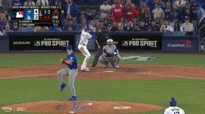 【WS第3戦】ドジャース、5回裏2アウト二塁からフリーマンのタイムリーで同点に追いつく!!!!!!!!!!!!!!!!!!!!!