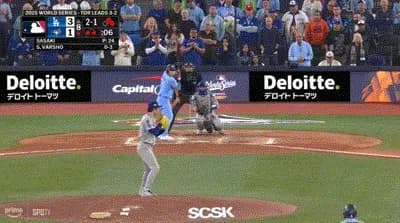 【WS第6戦】ドジャース・佐々木朗希、8回から登板しランナーを二人出すも無失点に抑える!!!!!!!!