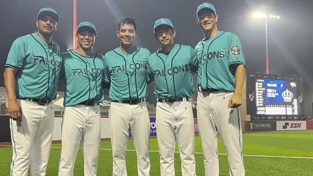 元カープ薮田&元中日笠原がノーヒットノーランリレー!UAEベースボールユナイテッドで無双【ファルコンズ】