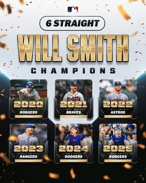 ウィル・スミス、WS6連覇達成!