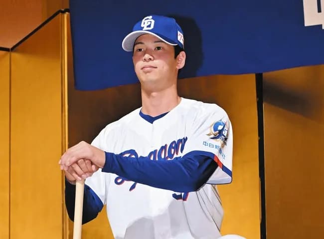 【中日】「彦野さんやないか!」ドラフト6位・花田旭、背番号57は父親世代ドンピシャの選手、「『花田やん』と言われるように頑張りたい」