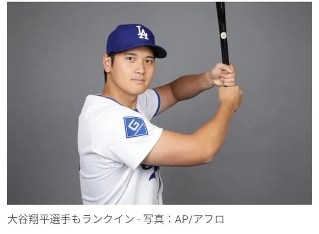 『世界で最もハンサムな顔100人』を発表! 日本から大谷翔平ら4人がランクイン