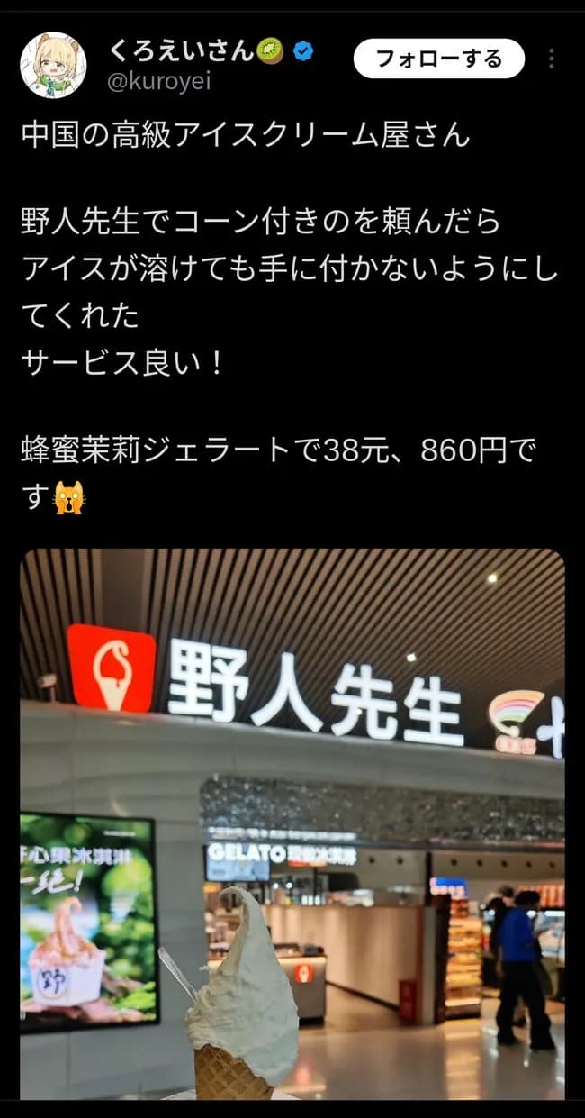 中国の高級アイスクリーム🍦屋さん、名前がパクリっぽいと話題にwwwww