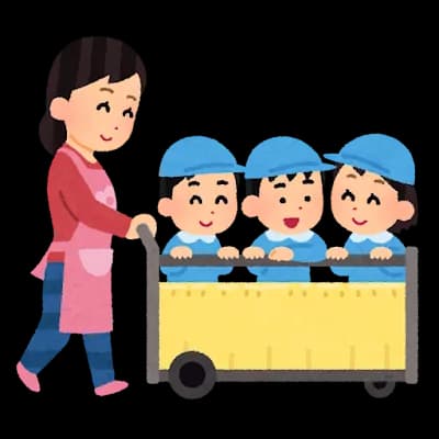 家の前を幼稚園児がカーゴに乗せられたまま保母さんがカーゴ押して歩いてるんやが