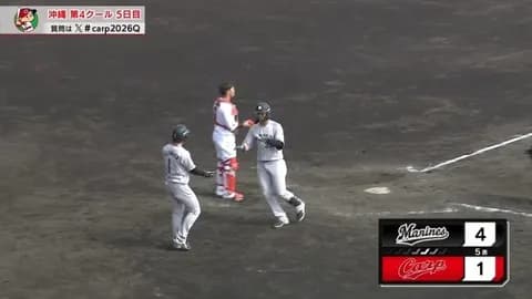 井上広大、特大2ランホームラン!ロッテ2点追加で3点リード!!