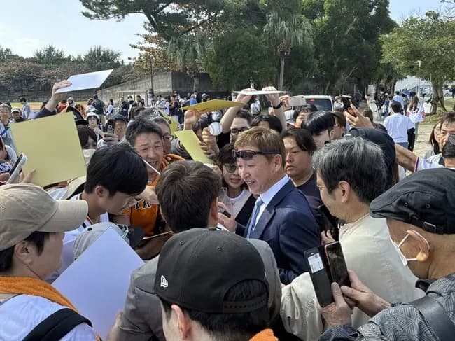 【朗報】立浪、阿部監督に会いに巨人キャンプに降臨wwwwwwww