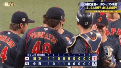2月28日 中日3-7侍ジャパン 中盤に大量得点で差をつけ侍ジャパンが連勝!山本大が2夜連続の活躍!