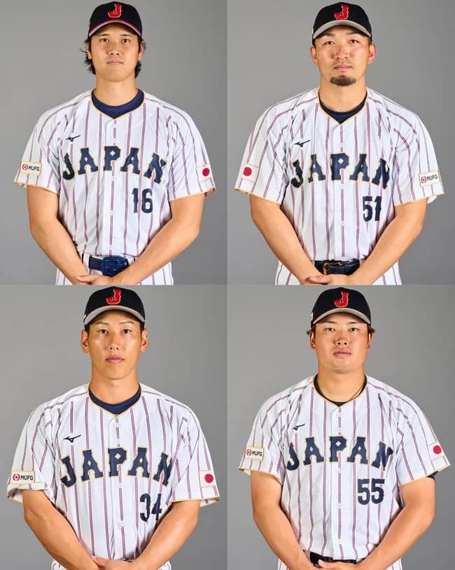 WBC公式「🇯🇵侍ジャパンを代表する四人はこいつらw!」パシャッ