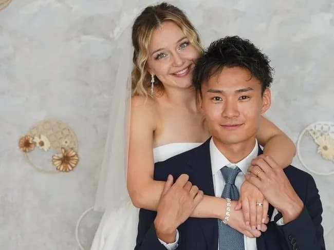 オリンピック金メダリストの日本人、白人美女と結婚wwwwwwww