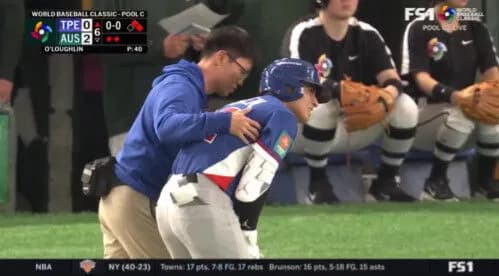 【WBC】台湾・キャンテンのチェン・ジェシェン、デッドボールで負傷交代