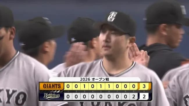 【オリックス対巨人オープン戦】巨人がオリックスに競り勝つ...泉口が先制打 ダルベック&佐々木が適時打 先発・山﨑4回2安打無失点 9回田和が2死から2失点も逃げ切る