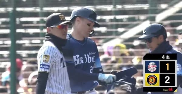 西武ネビン、待望のOP戦初ヒットがタイムリー!