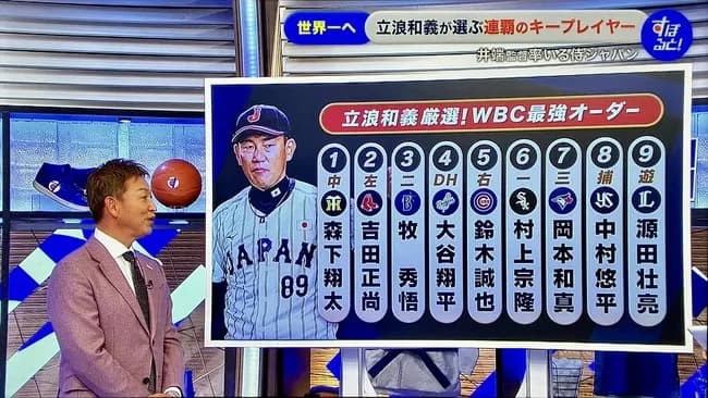 立浪和義厳選!WBC最強オーダー