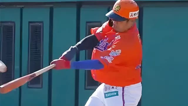 オイシックス松山竜平(40)、1号ホームラン!巨人赤星から会心の一発!!