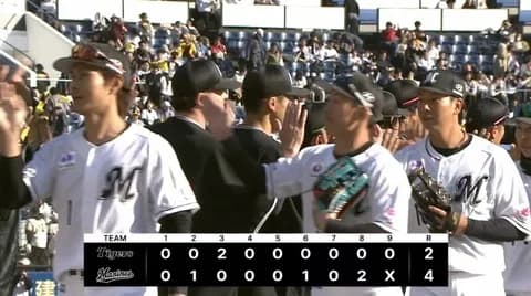 3月17日 ロッテ4-2阪神 先発西野が5回2失点!ポランコの一発・藤原の決勝打も飛び出し逆転勝利!