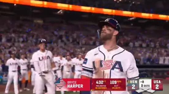 アメリカの英雄・ハーパー、8回裏に同点2ランwwwwwwwwwwwwwwww