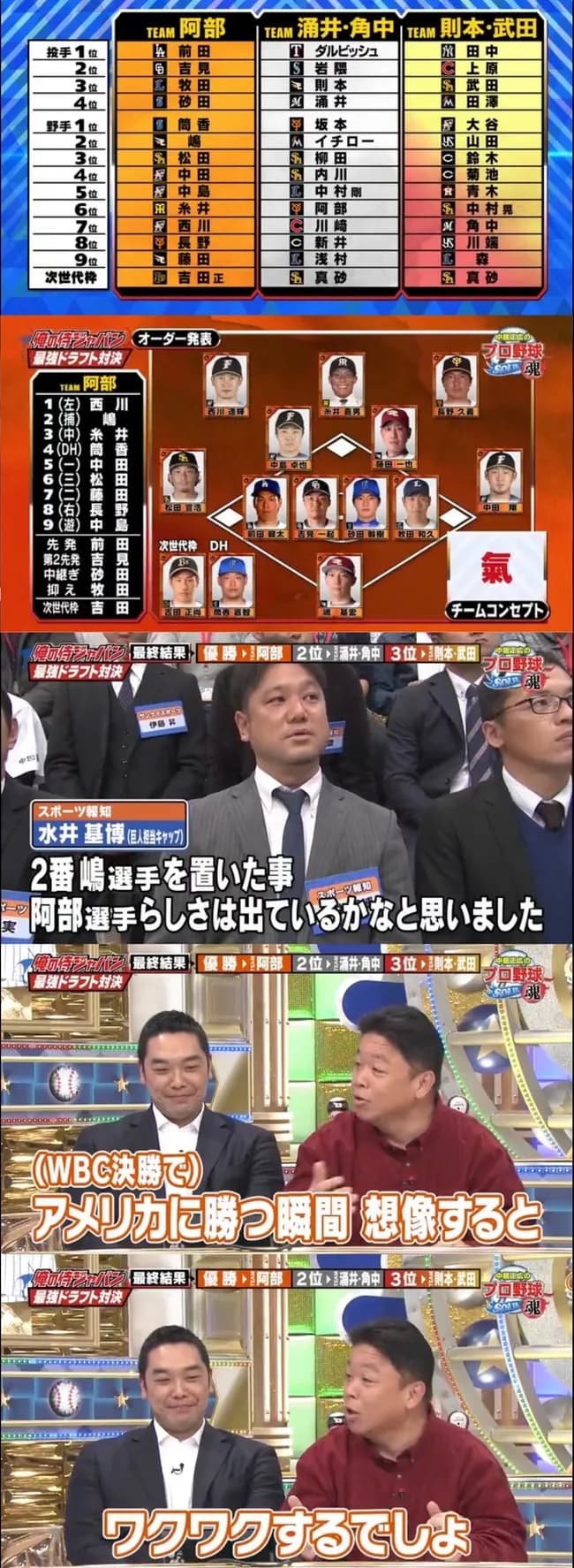 【悲報】巨人阿部監督が現役時代出演した中居正広の俺のベストナインで選んだ侍ジャパンwwwww