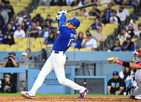 【MLB】大谷翔平が2打数1安打 左中間フェンス直撃の約179キロの弾丸二塁打