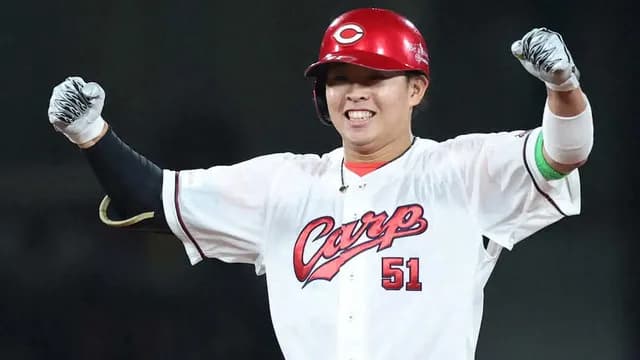カープ平川蓮〝土壇場9回裏〟プロ初同点2点タイムリー2塁打で3打点目!3ボールからフルスイングに解説黒田も驚く!!