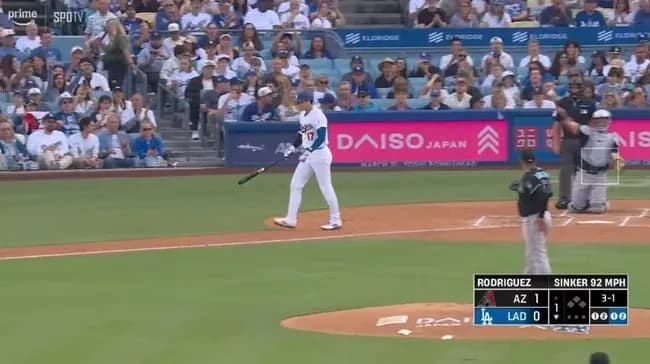 大谷翔平1打席目四球で34試合連続出塁