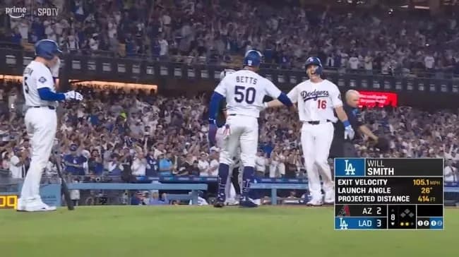 ドジャース、8回裏2アウト一塁からウィル・スミスが第2号逆転2ランホームラン!!!!!!!!!!!!!!!