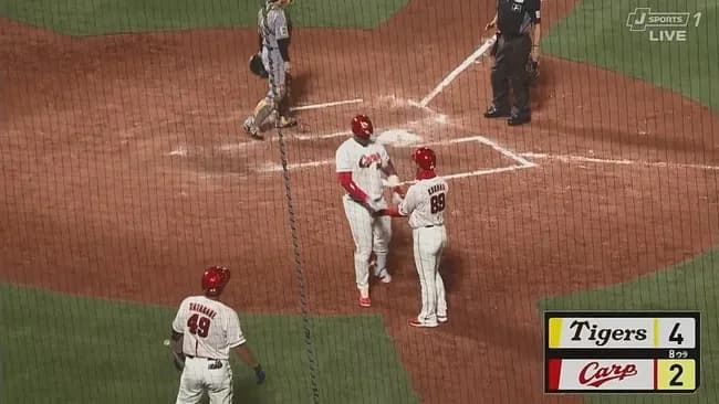 【広島対阪神1回戦】広島・モンテロ、今季チーム初ホームランとなる第1号ソロホームラン!!!!!!!!!!!!!!!!!!