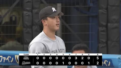 4月4日 ロッテ2-5ソフトバンク 先発田中が6回無失点の好投、藤原の一打で先制も中継ぎ陣が打たれ逆転負け…