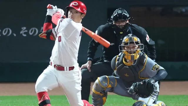 カープドラ3勝田成プロ初の猛打賞!「楽しもうと思った」本職セカンドで躍動